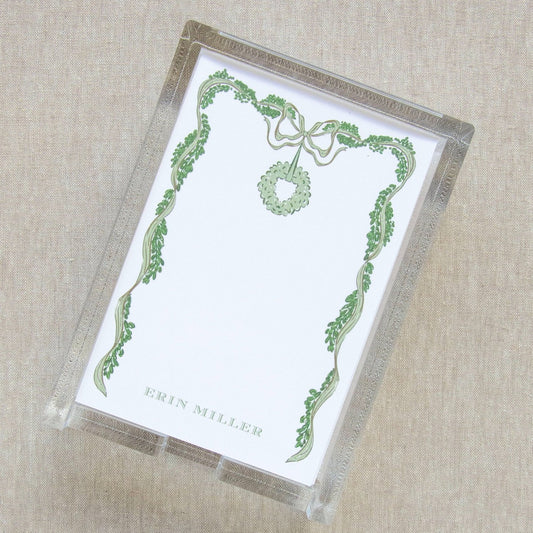 HP Notesheets in Acrylic Holder - Greenery Garland