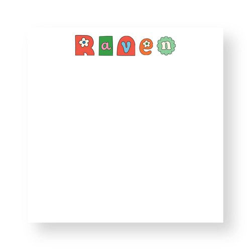 HP Notepad Cute Cutout Letters