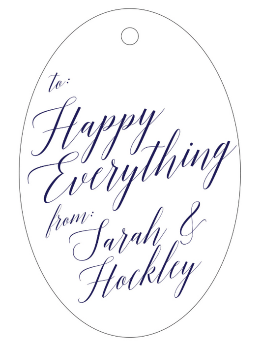 Letterpress Tag - T50 Happy Everything