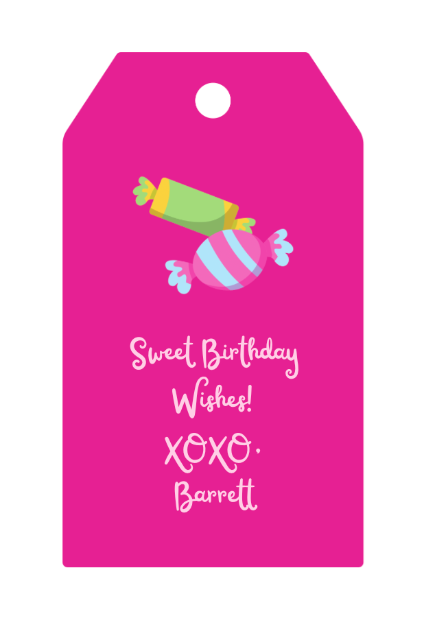 Mimi Paper Large Gift Tag Personalized - Candy