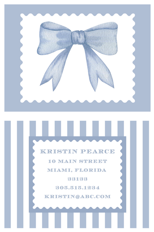 Bag Tag - Blue Bow