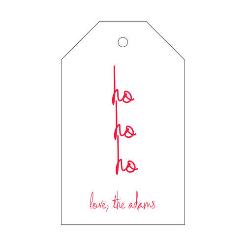 Letterpress Tag Holiday- T116 ho ho ho