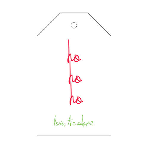 Letterpress Tag Holiday- T116 ho ho ho