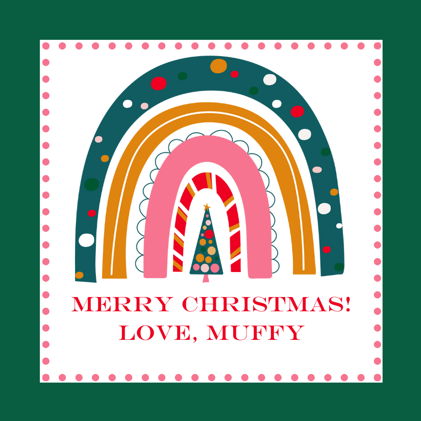 Mimi Paper Holiday Sticker - Christmas Rainbow