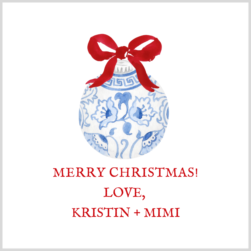 Mimi Paper Holiday Sticker - Chinoiserie Ornament 3