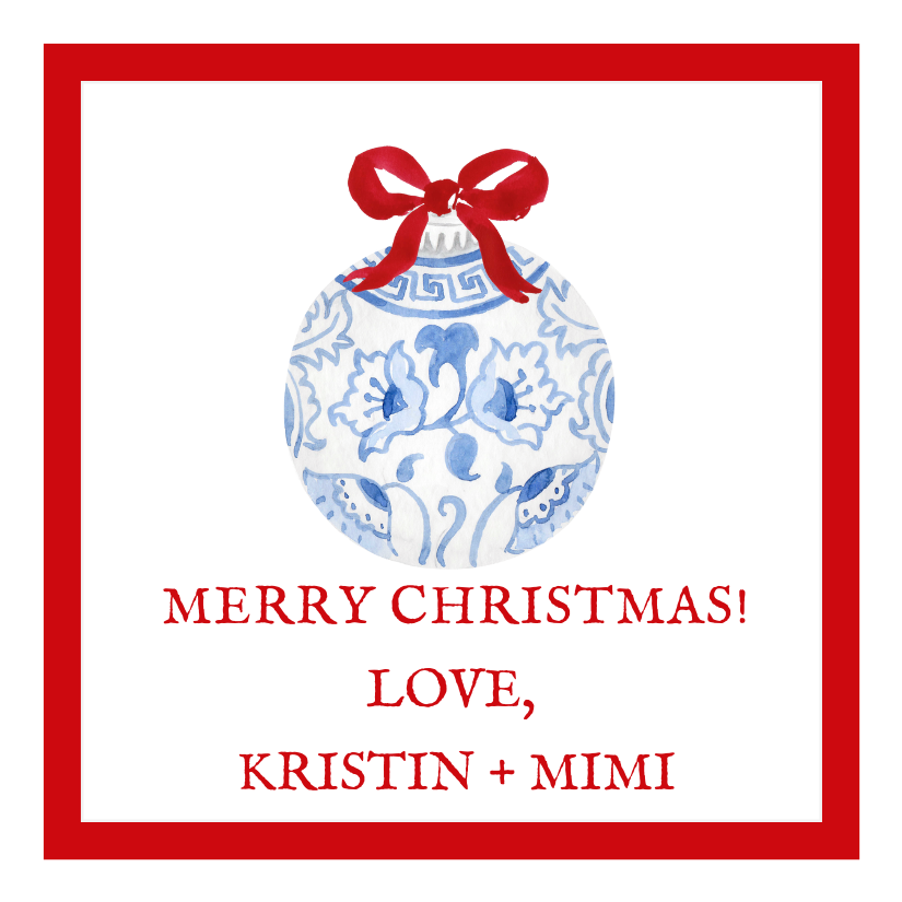 Mimi Paper Holiday Sticker - Chinoiserie Ornament 1