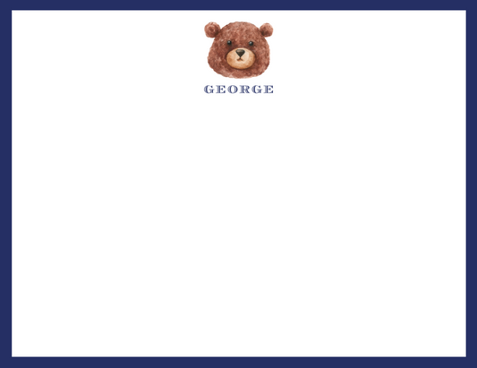 Mimi Paper Flat Note Personalized - Bear