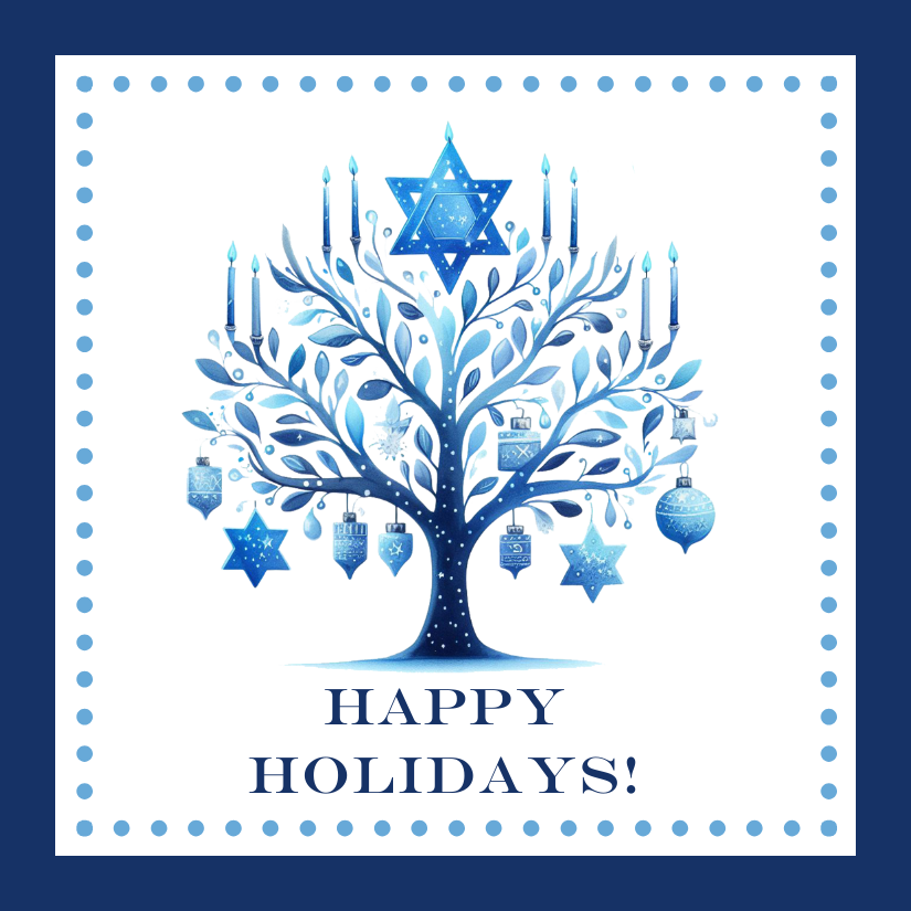 Mimi Paper Holiday Sticker - Hannukah