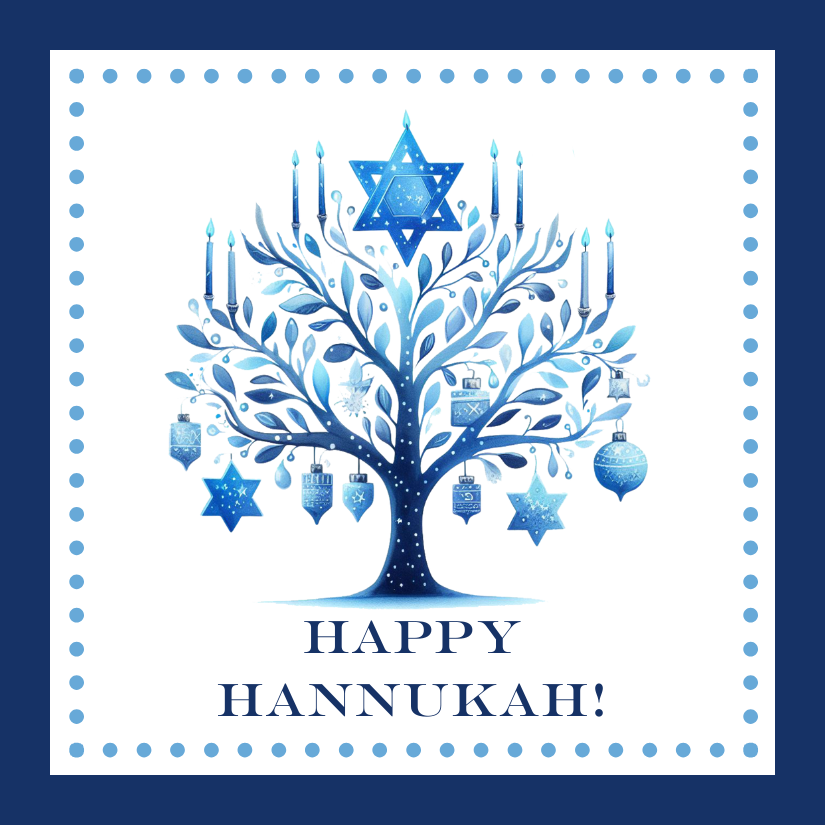 Mimi Paper Holiday Sticker - Hannukah